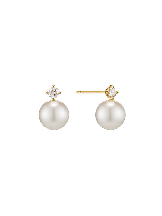 Moissanite Pearl Earrings_EC1761