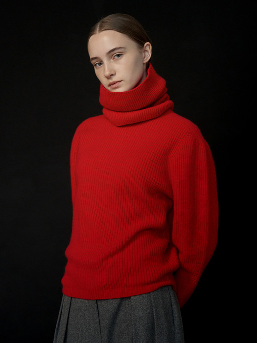 CASHMERE BLEND WHOLEGARENT KNIT NECK WARMER