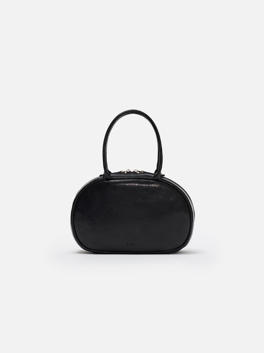Pebble mini tote bag Wrinkled black