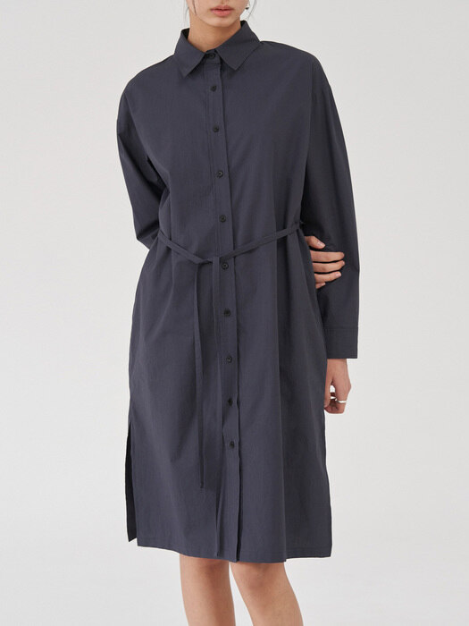 TRENCH DRESS - NAVY