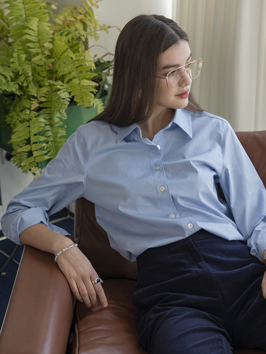 A3402 Classic standard shirts_Sky blue