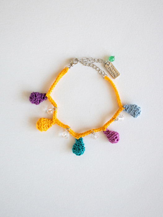 Colorful crochet knitted bracelet