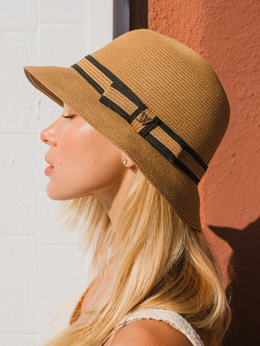 지사 배색 리본 클로슈햇 하이디 (2 colors)