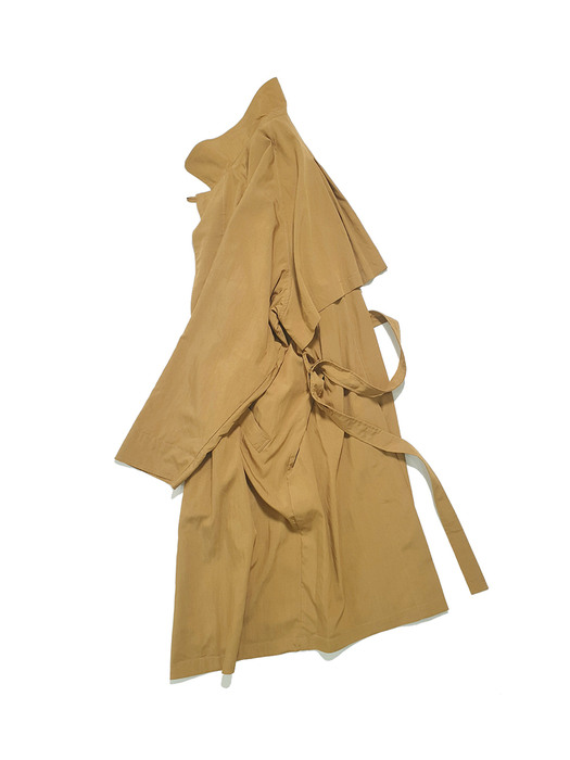 LIGHT FEATHER TRENCH COAT_CAMEL