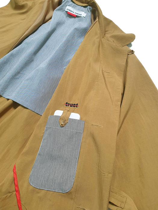 LIGHT FEATHER TRENCH COAT_CAMEL