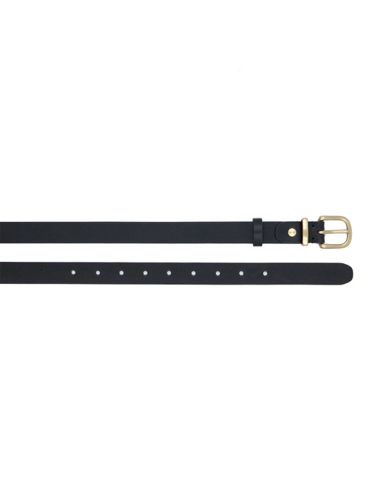 25mm Slim Leather Belt (BLACK)