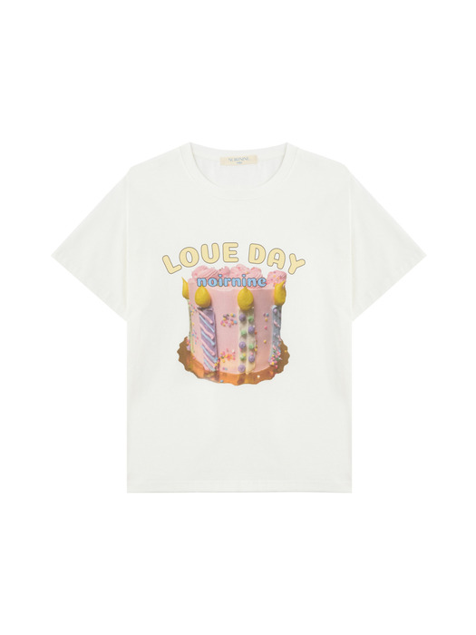 LOVE DAY CAKE T-SHIRTS [WHITE]
