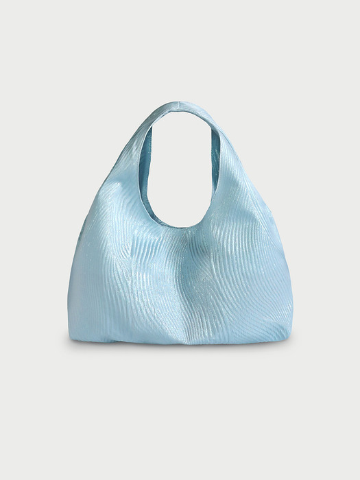 Draped Mini bag _ Wave Pattern [Light Blue]
