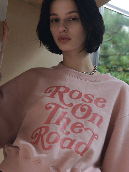 SINOON시눈]ON THE ROAD SWEATSHIRT (DUSTY PINK)