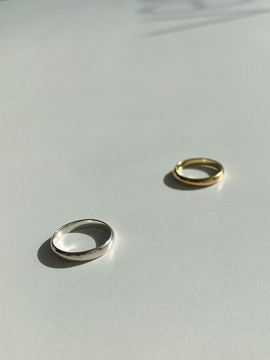 [925 silver] Cinq.silver.196 / flat style-ring (2 color)