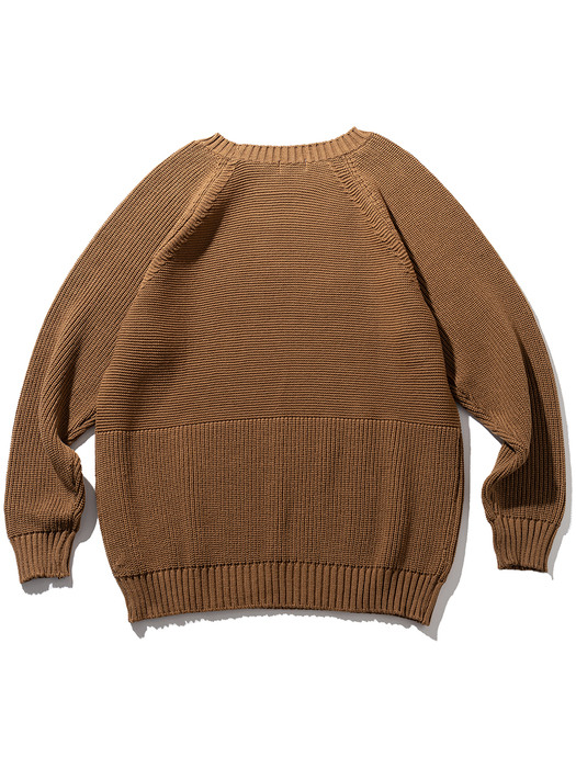 HALF INCISION OVERSIZED KNIT MFTNT002-BR