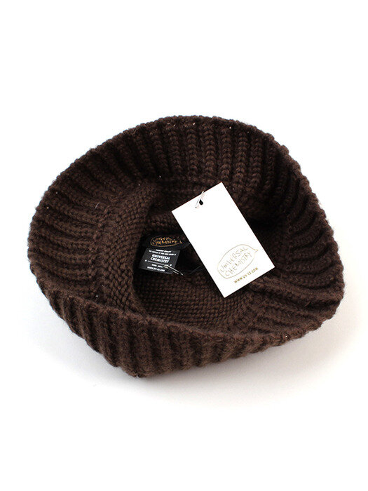 Wool Brown Knit Drop Bucket Hat 울버킷햇