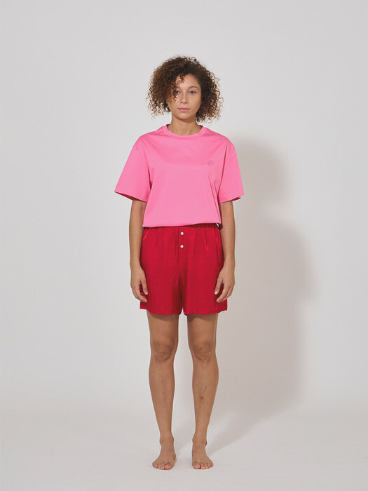 T-Shirt & Shorts Set for Women (Pink/Red)