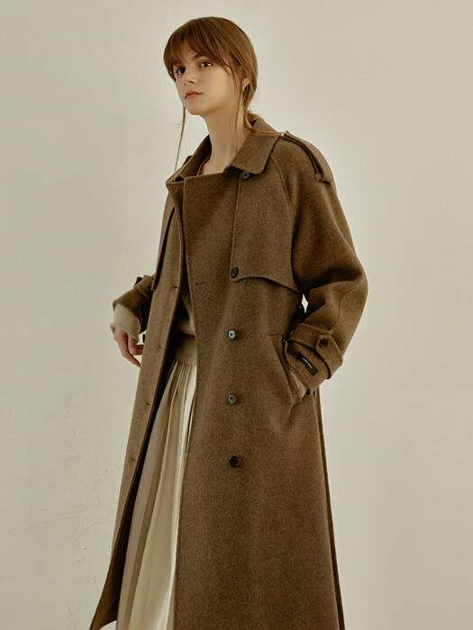 Fave double handmade coat (brown)