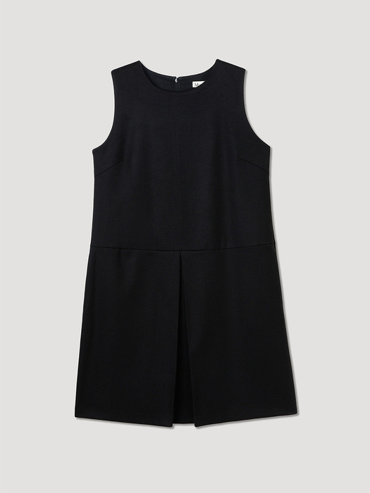 Wool Midi Dress - Black