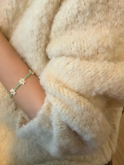 [SILVER925] Mint daisy bracelet