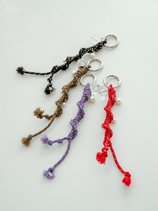 Pearl Key Ring_Red