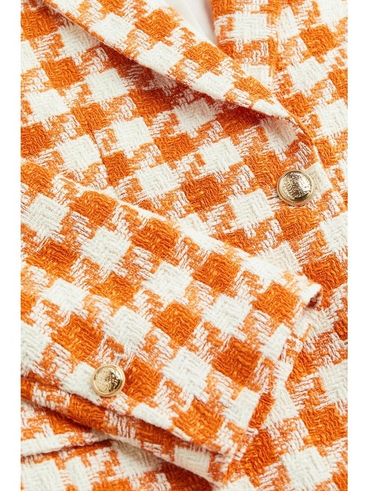텍스처 재킷 오렌지/하운드투스 패턴 1155179002