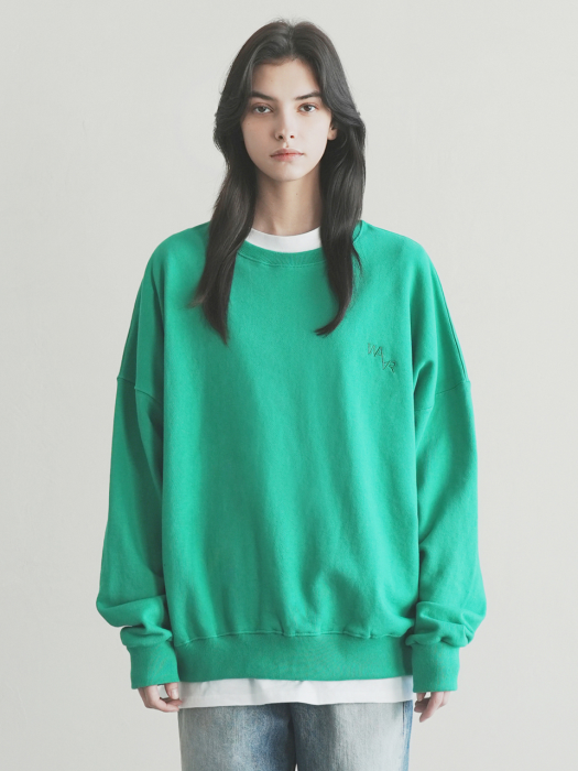 T1003 W LOGO SWEATSHIRT T-SHIRT_GREEN