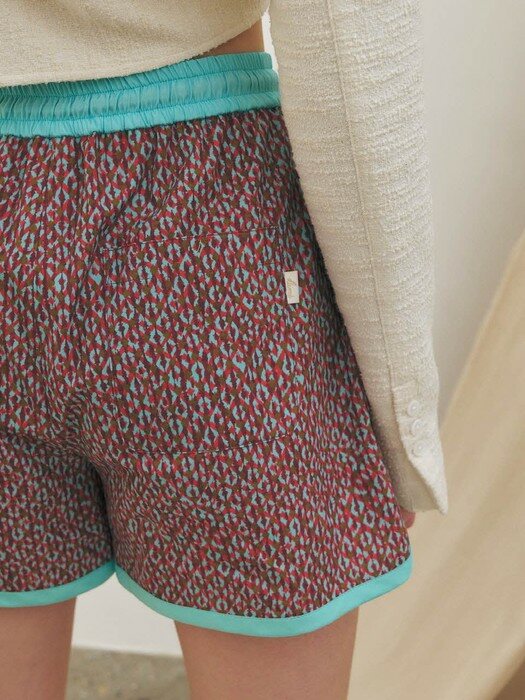 Tropical Banded Shorts, Red
