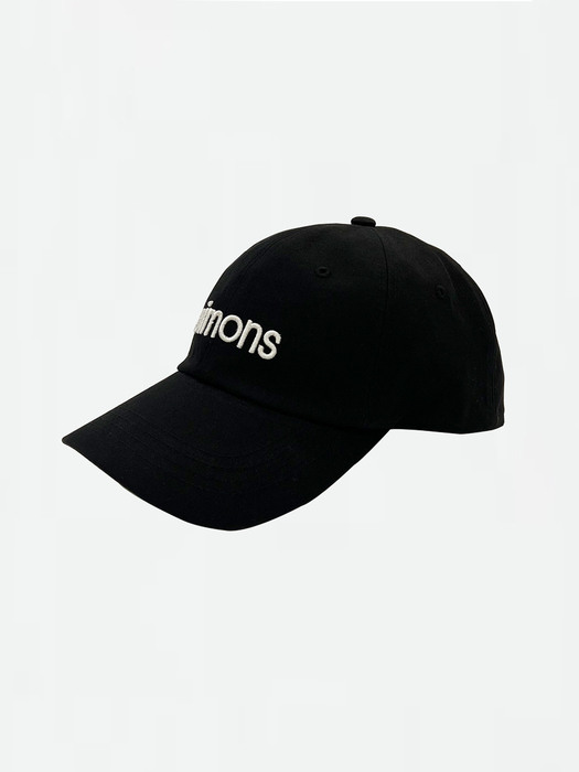BLACK AIMONS EMBROIDERED COTTON-BLEND BALL CAP