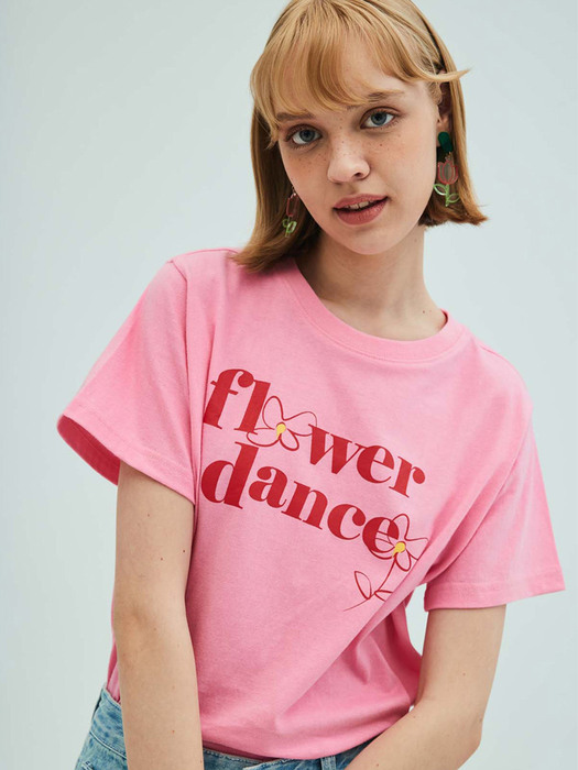 Flower Dance Short-Sleeved T-Shirt_Pink