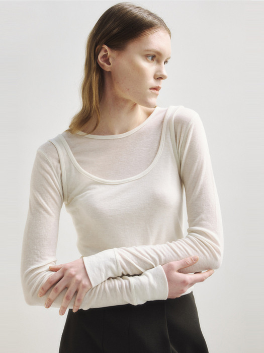 Layered top (ivory)