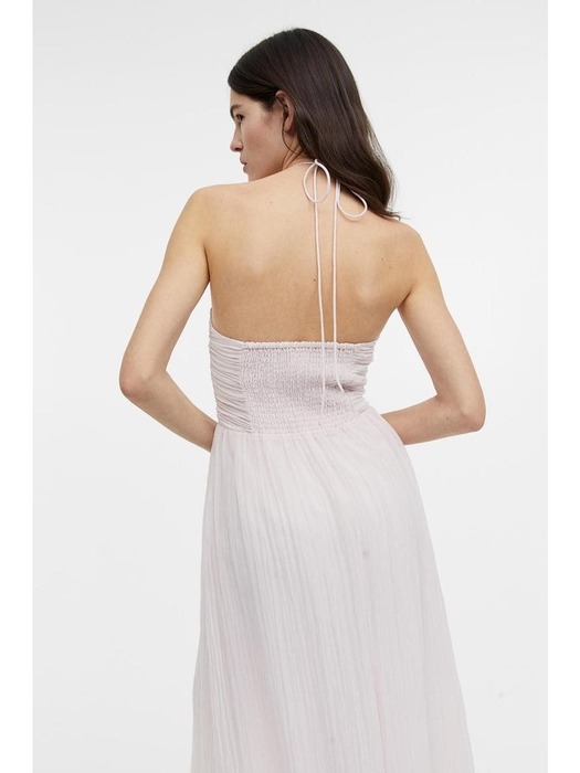 레이스업 디테일 맥시 드레스 파우더 핑크 1154533001
