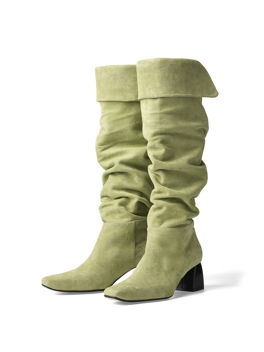Wrinkle long boots (Melon)