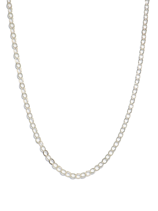 Ring And Link Chain Silver Necklace In448 [Silver]