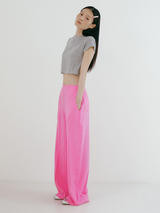 TIR WIDE FLARE PANTS PINK