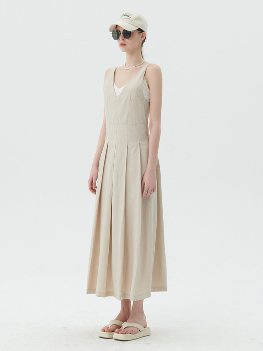 Natural Long One-Piece [Beige]