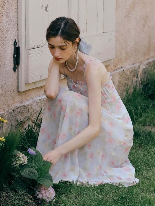 DD_Romantic fairy floral sling dress