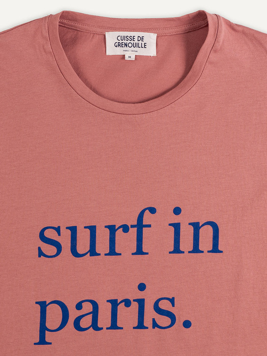 T-SHIRT SURF IN PARIS OLD PINK / BLUE
