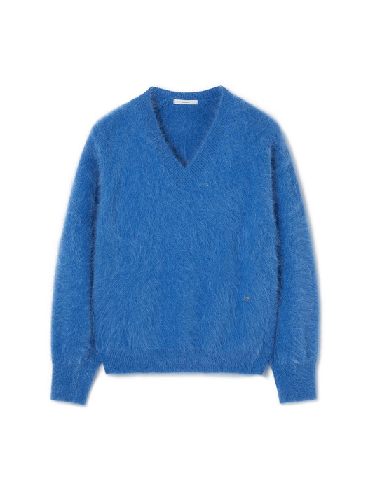 UNISEX, Premium Angora Sweater / Bice Blue