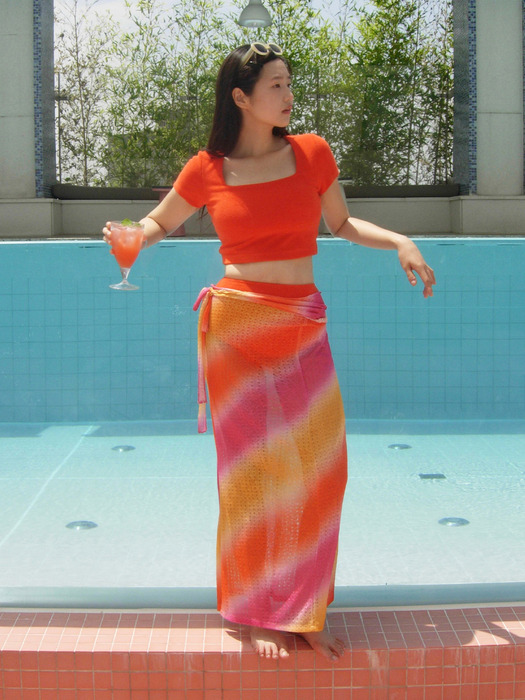 lotsyou_Rainbow Sherbet Cover-up Orange