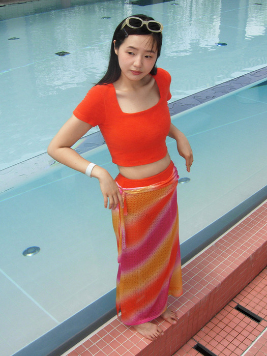 lotsyou_Rainbow Sherbet Cover-up Orange