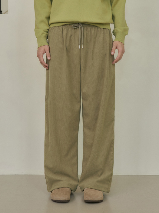 Two-way corduroy banding pants (5col)