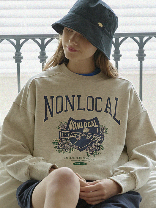 Rose Club Sweatshirt - Oatmeal