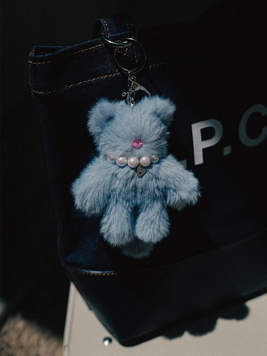 [선물포장/이니셜선택] Binyang Keyring(denim) 비냥 고양이 키링