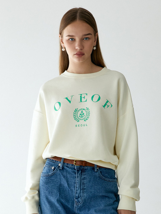 laurel logo sweatshirts_ivory