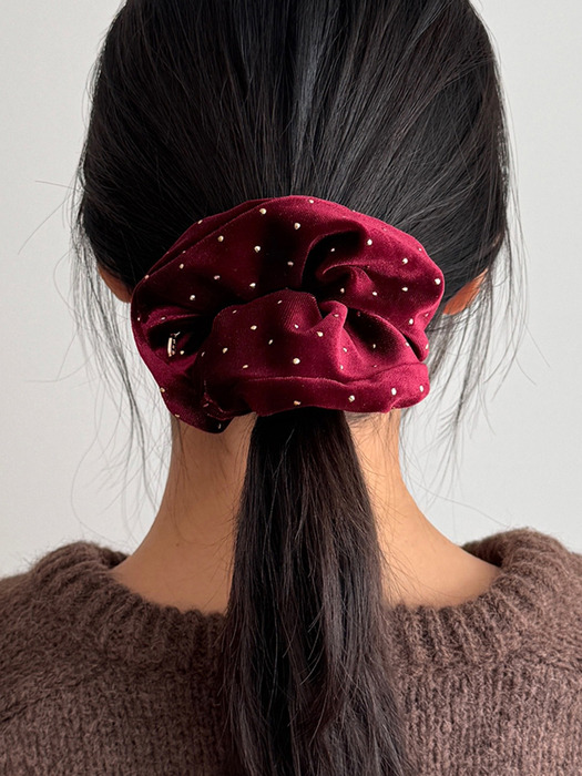 [Red 단독]Gold Dot Velvet Volume Scrunchie [2컬러 택1]