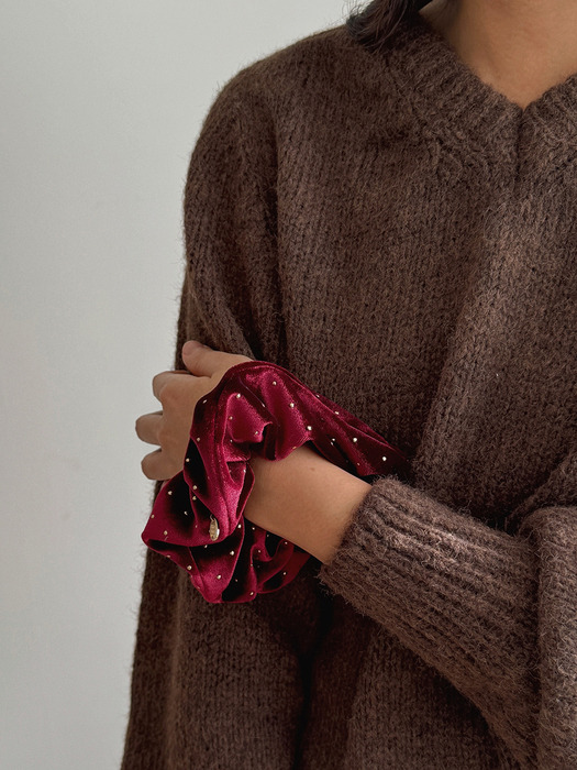[Red 단독]Gold Dot Velvet Volume Scrunchie [2컬러 택1]