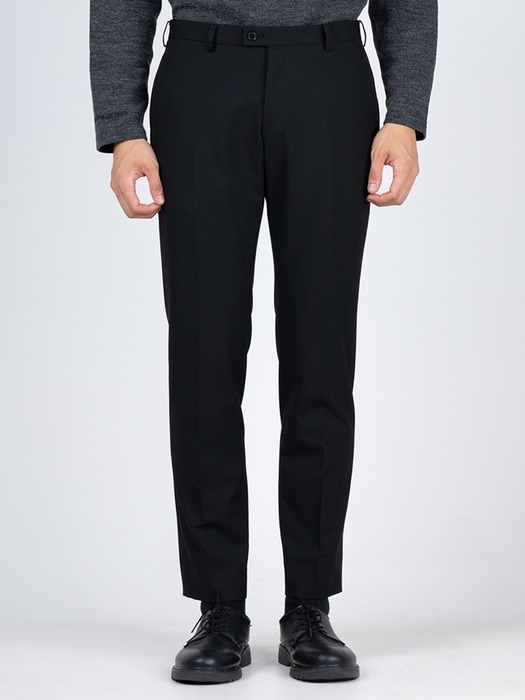 [ M~5XL ] TAPERED SLACKS BLACK