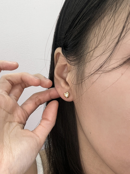 heart cubic earring
