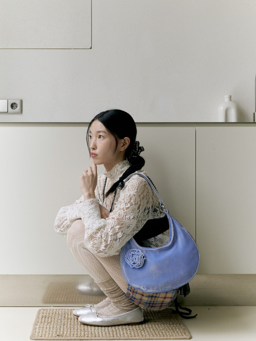 Edith Bag Velvet Light Blue - Image 5
