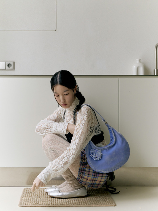 Edith Bag Velvet Light Blue - Image 4