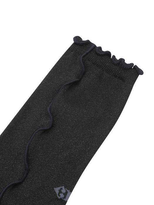 Metal Scallop Socks_LXLAM24150BKX