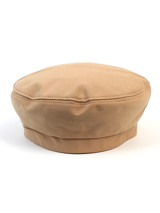 Simple Cotton Beige Beret 베레모