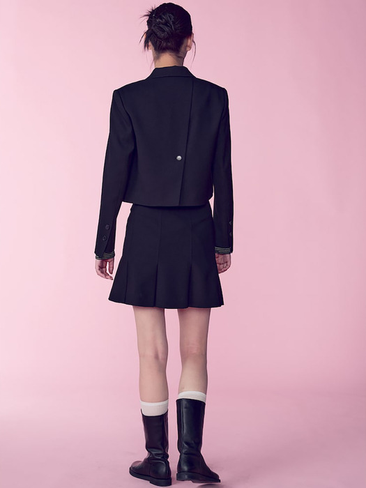 Pleated Mini Skirt  Black (KE4227M015)